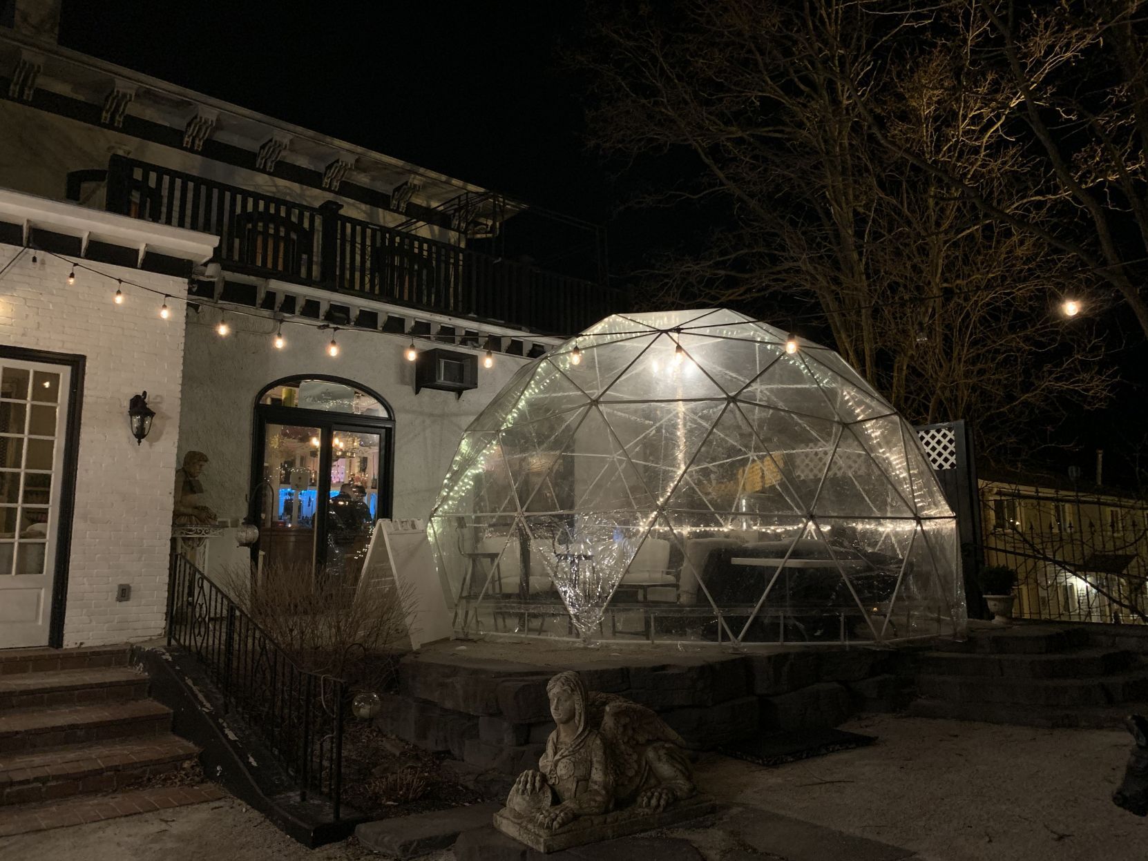 Maxwell Mansion outdoor snow globes